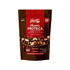 Granola Proteica sabor Chocolate Com Avelã Zero Açúcar Happy Life 200g
