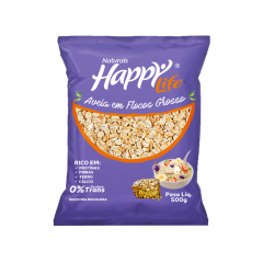 Aveia em Flocos Grossos Happy Life 500g
